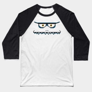 blue pixel face monster Baseball T-Shirt